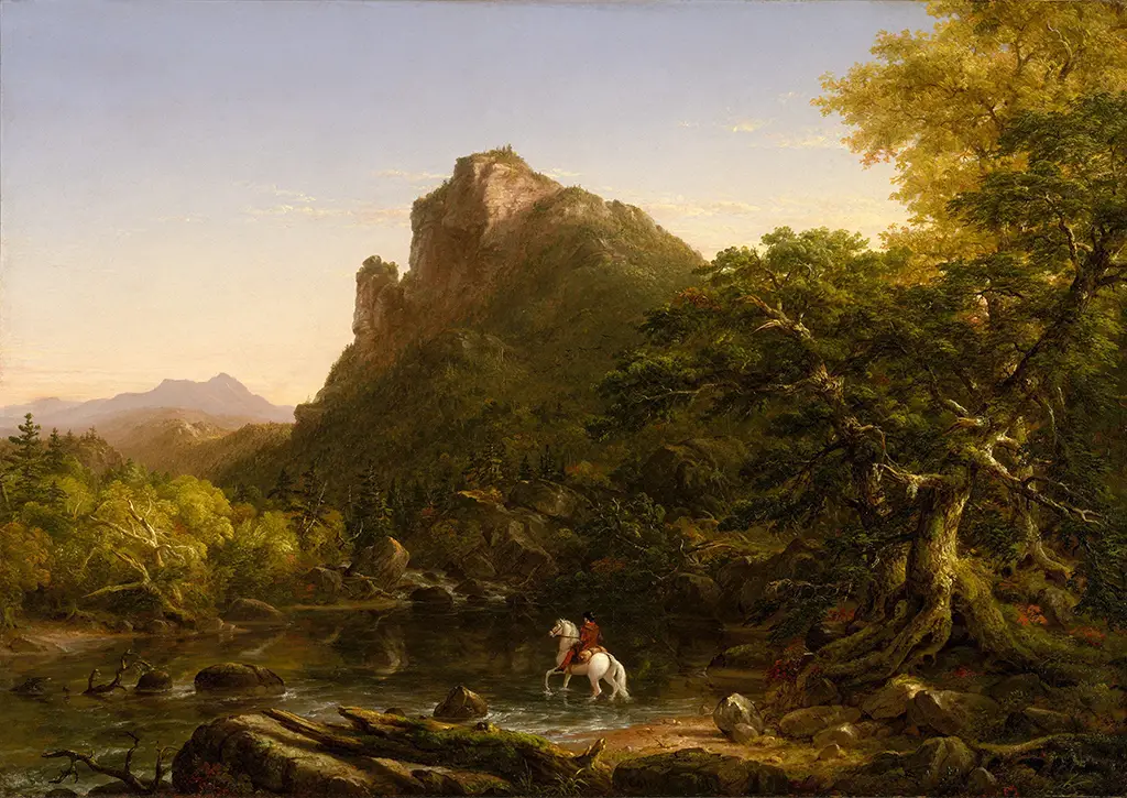 The Mountain Ford in Detail Thomas Cole